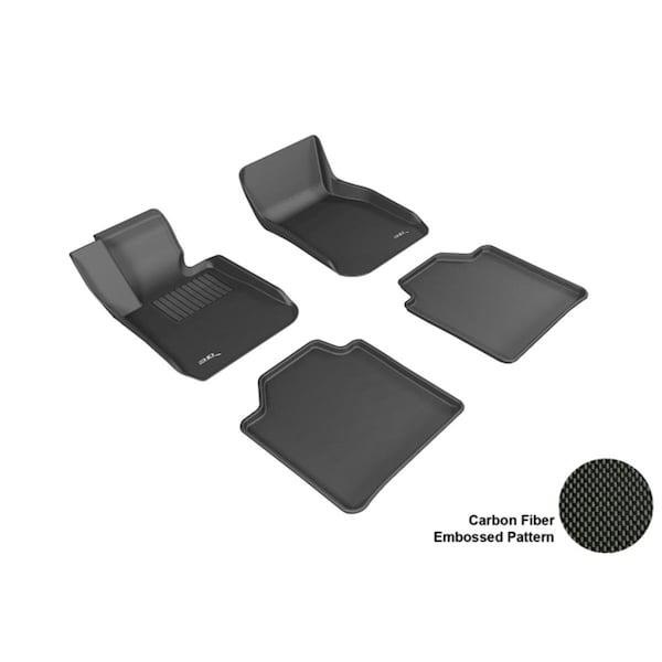 3D Maxpider BMW 3 SERIES GRAN TURISMO F34 KAGU BLACK R1 R2 Floor Mat L1BM04801509 - main